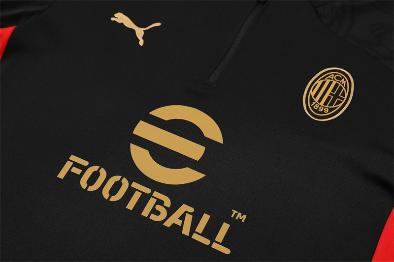 Unisex Ac Milan 2024/25 Half-Zip Adult Sweater+Pant 14001 - Immagine 6