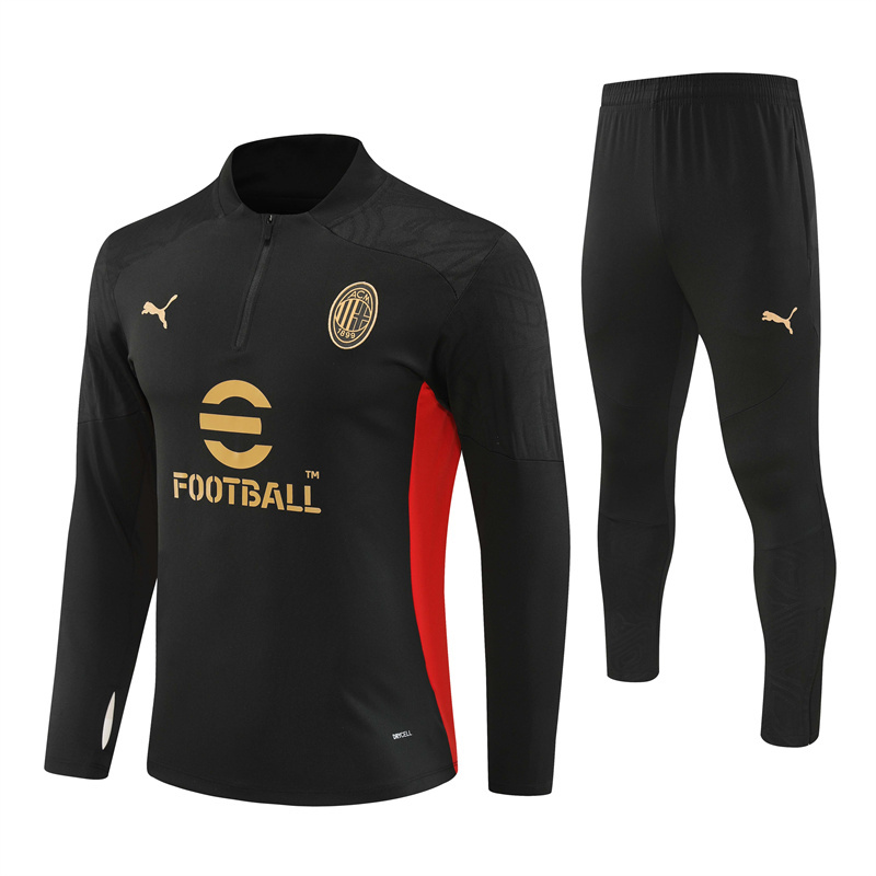 Unisex Ac Milan 2024/25 Half-Zip Adult Sweater+Pant 14001