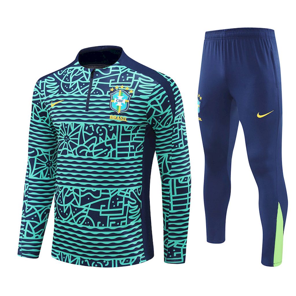 Unisex Brazil 2024/25 Half-Zip Adult Sweater+Pant 14001