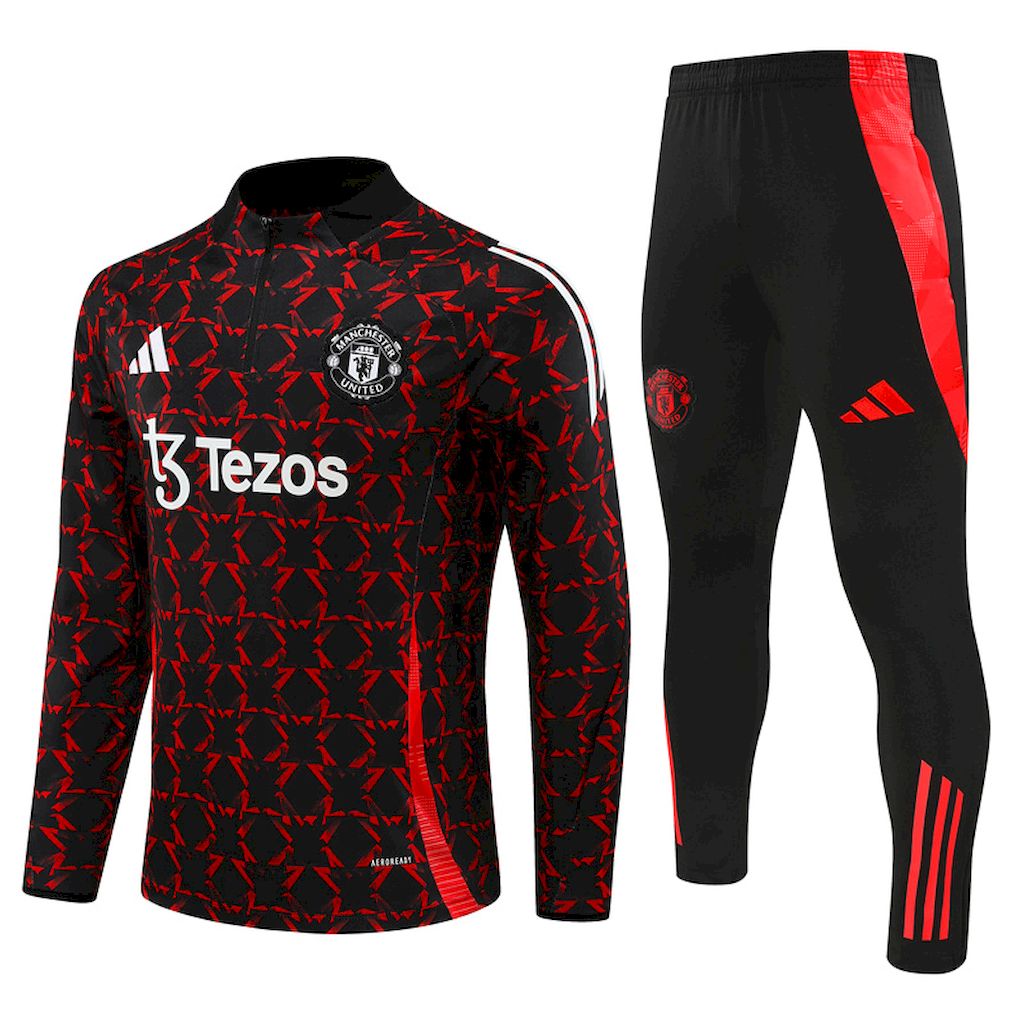 Unisex Manchester United 2024/25 Half-Zip Adult Sweater+Pant 14001