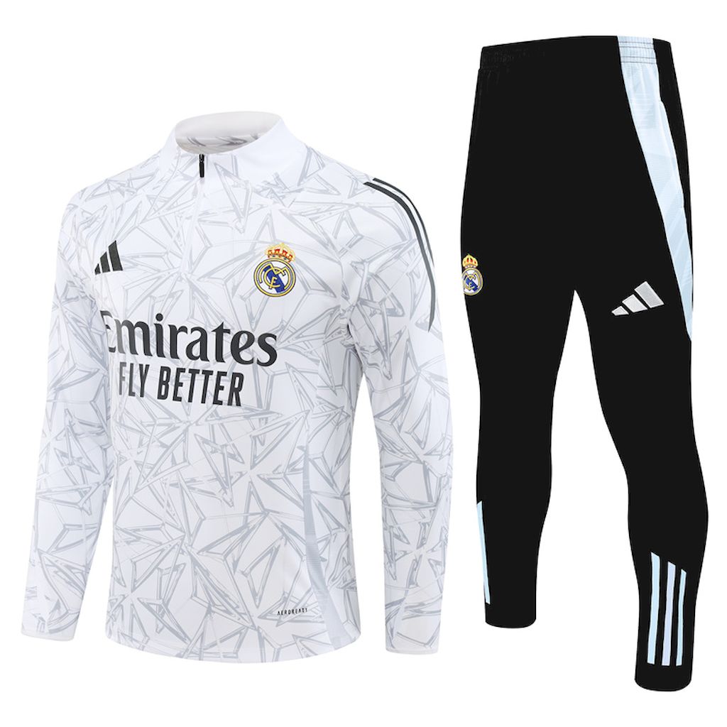 Unisex Real Madrid 2024/25 Half-Zip Adult Sweater+Pant 14001