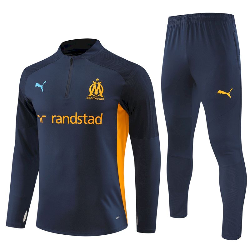 Unisex Olympique Marseille 2024/25 Half-Zip Adult Sweater+Pant 14001