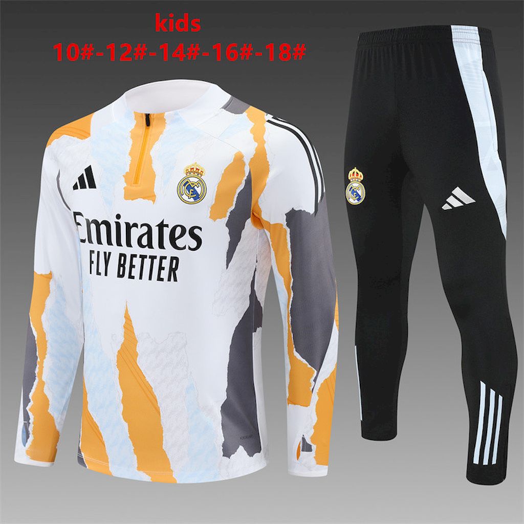 Unisex Real Madrid 2024/25 Half-Zip Kids Sweater+Pant 14001
