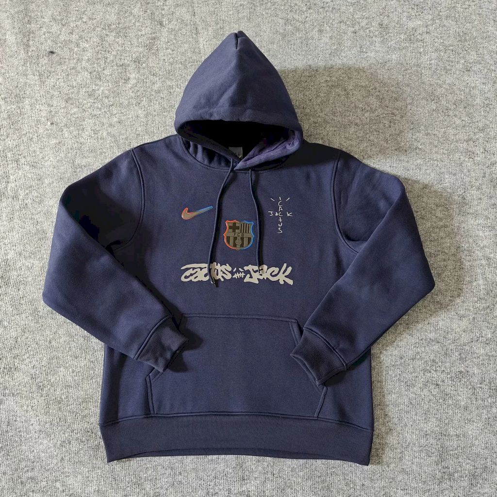 Barcelona 2025 Travis Scott Edition Royal Blue Football Hoodie
