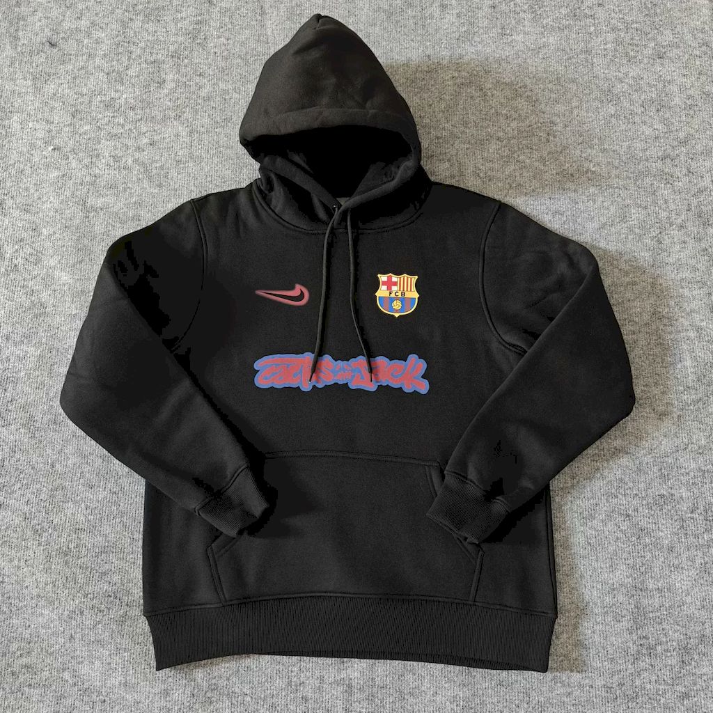 Barcelona 2025 Travis Scott Edition Black Football Hoodie