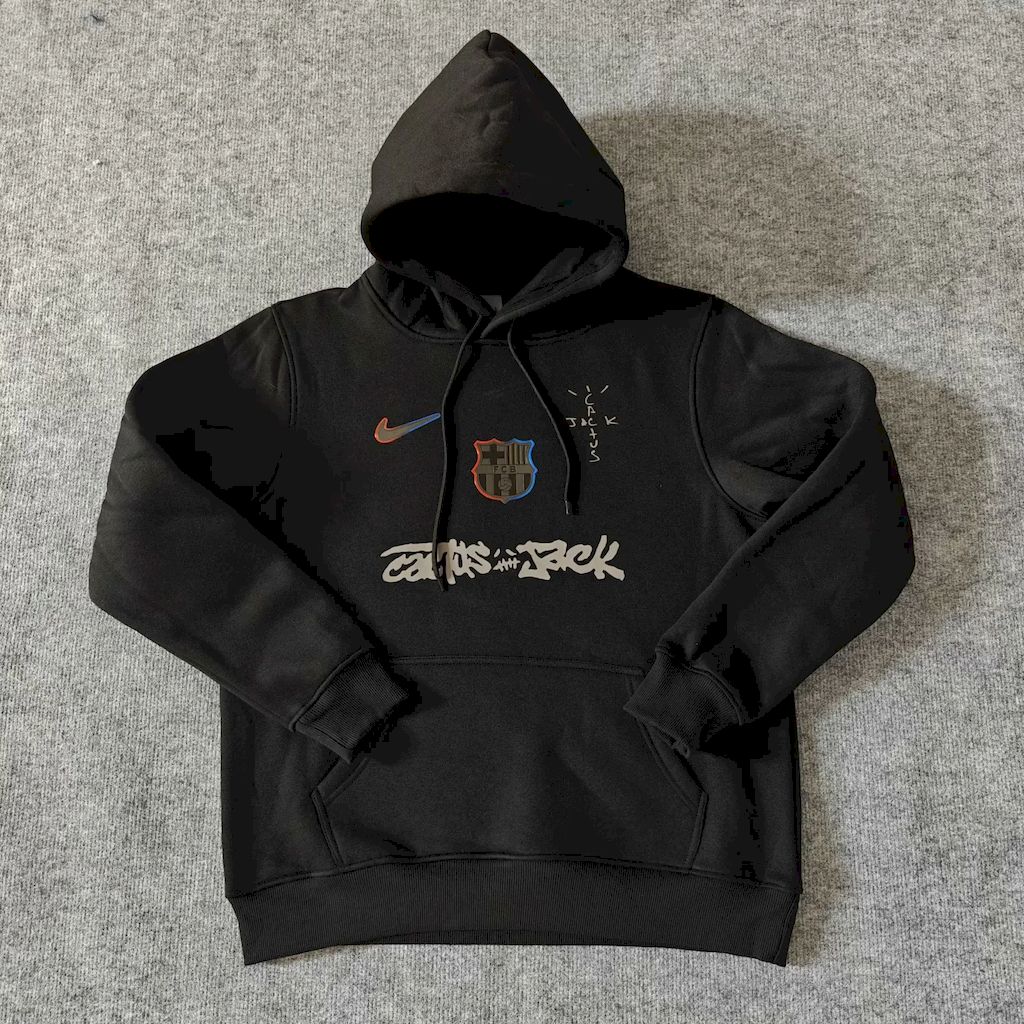 Barcelona 2025 Travis Scott Edition Black Football Hoodie