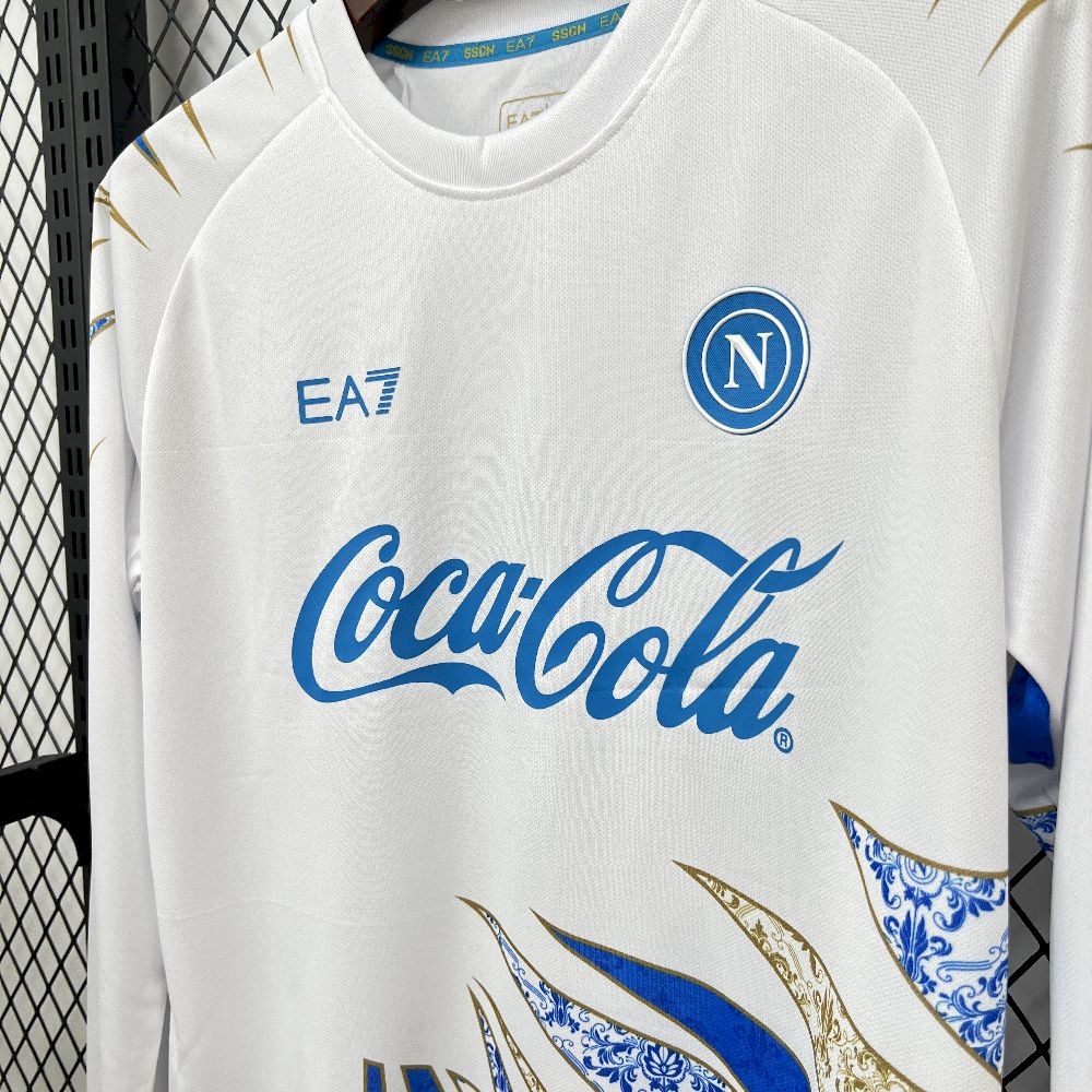 Mens Napoli 2025/26 Pre-Match Long Sleeve Jersey - Image 3