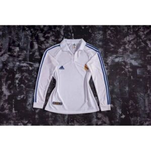 Alternative view of Retro Real Madrid 2001/02 Home Long Sleeve Jersey