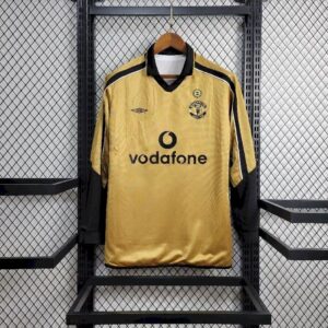Retro Manchester United 2001/02 Centenary Reversible Away And Third Long Sleeve Jersey