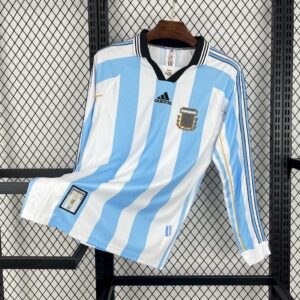 Retro Argentina 1998 Home Long Sleeve Jersey