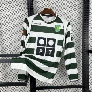 Retro Sporting CP 2001/03 Home Long Sleeve Jersey