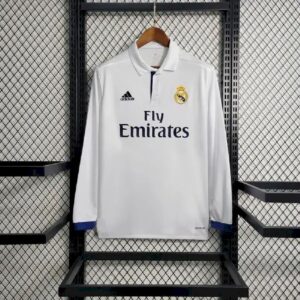 Retro Real Madrid 2016/17 Home Long Sleeve Jersey