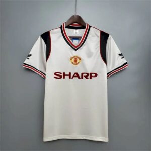 Retro Manchester United 1985 White Jersey