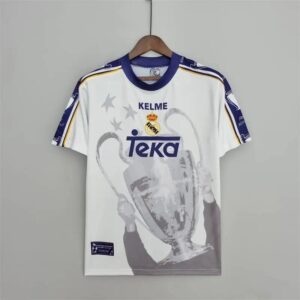 Alternative view of Retro Real Madrid 1997/98 Champions League 7 Champions Commemorative Jersey
