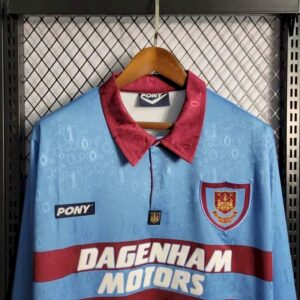 Alternative view of Retro West Ham United 1995/97 Away Long Sleeve Jersey