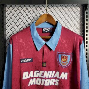 Alternative view of Retro West Ham United 1995/97 Home Long Sleeve Jersey