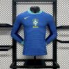 Mens Brazil 2024/25 Away Long Sleeve Jersey Player Version