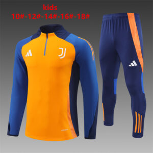 Unisex Juventus 2024/25 Half-Zip Kids Sweater+Pant 14001
