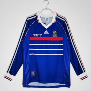 Retro France 1998 Home Long Sleeve Jersey