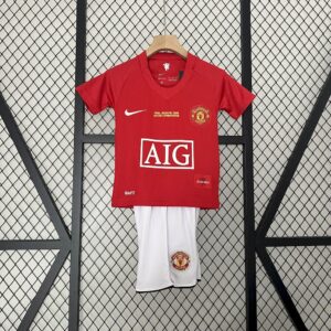 Retro Manchester United 2007/08 Home Kids Kit