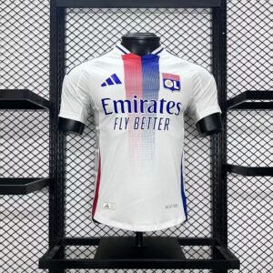Mens Olympique Lyonnais 2024/25 Home Jersey Player Version