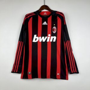 Retro AC Milan 2008/09 Home Long Sleeve Jersey