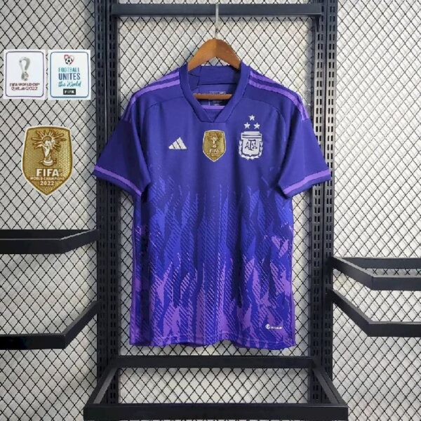 2022 World Cup 3 Star Argentina Away Jersey 50425