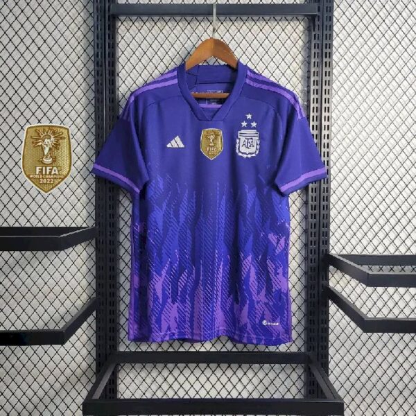 2022 World Cup 3 Star Argentina Away Jersey