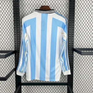 Alternative view of Retro Argentina 1998 Home Long Sleeve Jersey