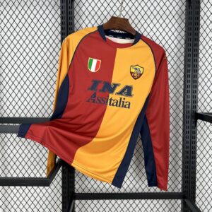 Retro AS Roma 2001/02 Home Long Sleeve Jersey