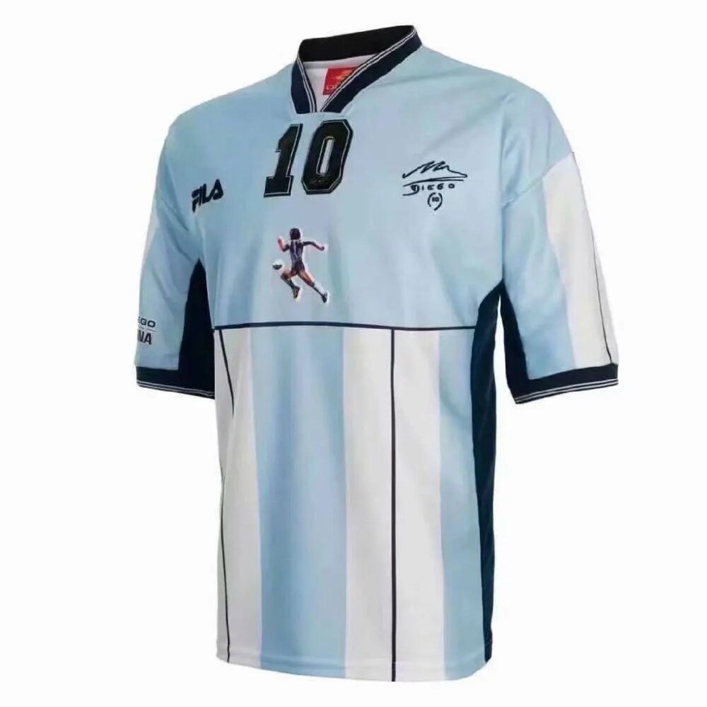 Argentina 2001 Diego Maradona Testimonial Retro Jersey 36654