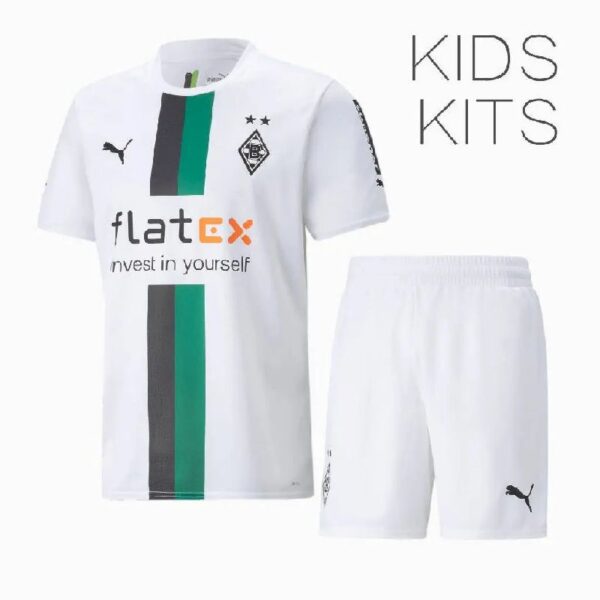 Borussia Monchengladbach 202223 Home Kids Jersey And Shorts Kit 45872