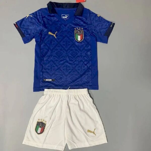 Italy 2021 Home Kids Jersey And Shorts Kit 44677