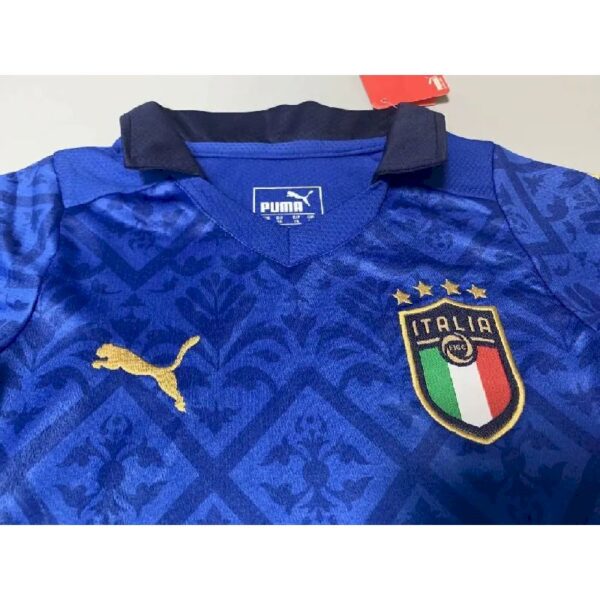 Italy 2021 Home Kids Jersey And Shorts Kit 44678