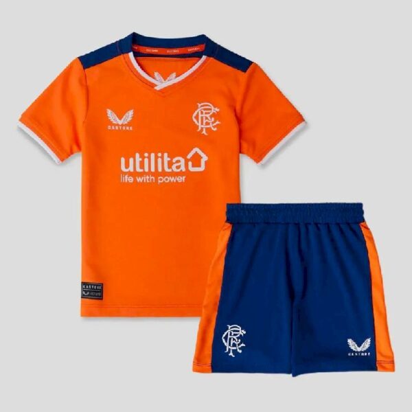 Rangers 202223 Third Kids Jersey And Shorts Kit 39611