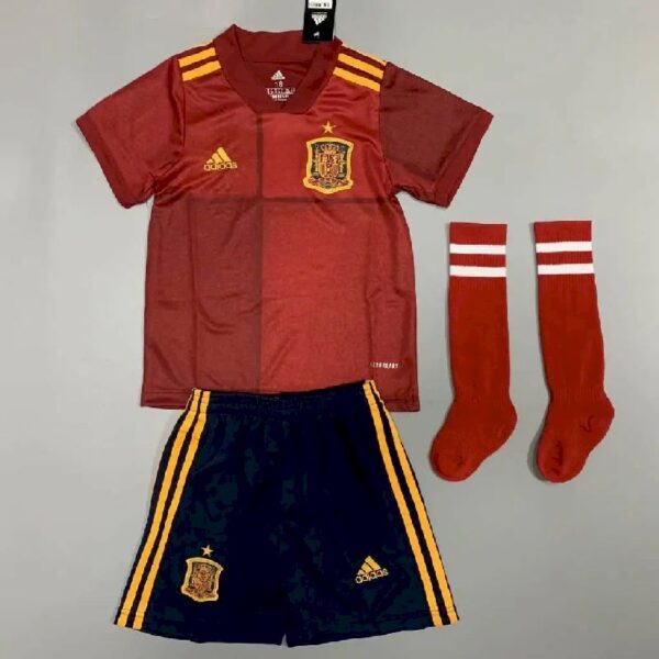 Spain 2020 Home Kids Jersey And Shorts Kit 37754