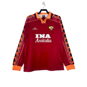 Retro AS Roma 1998/99 Home Long Sleeve Jersey