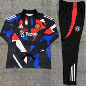 Alternative view of Unisex Manchester United 2024/25 Half-Zip Kids  Sweater+Pant 14001