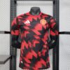 Mens Manchester United 2025/26 Pre-Match red and black Jersey Player Version
