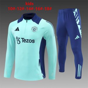 Manchester United 2024/25 Half-Zip Kids Sweater+Pant 14001