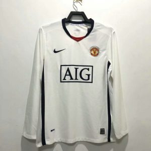 Manchester United 2008/09 Away Long Sleeves Retro Jersey