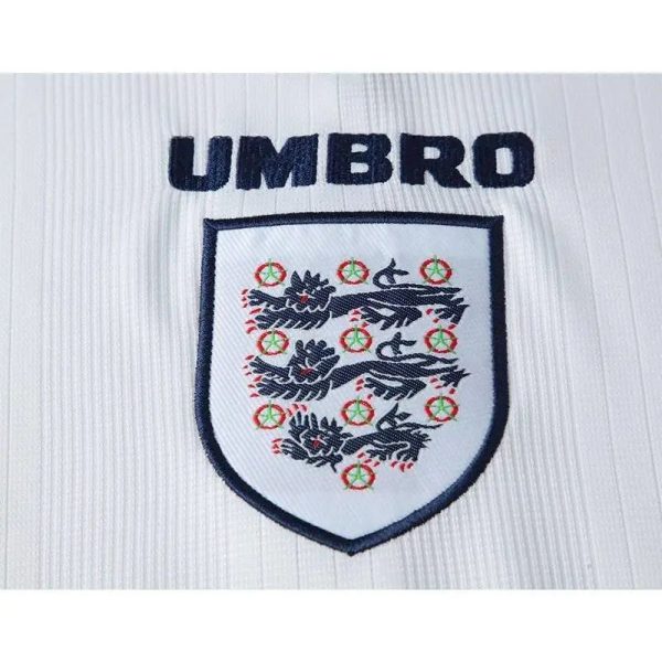 England 1996/97 Home Long Sleeves Retro Jersey - Image 5