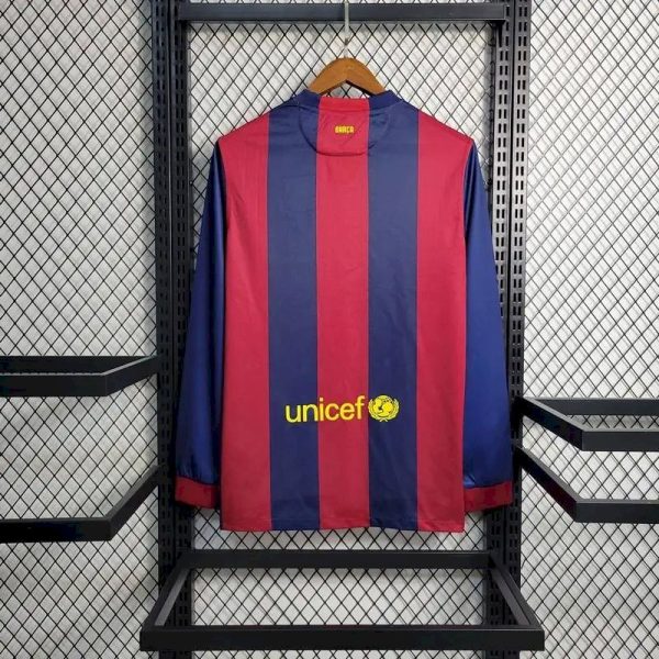Barcelona 2014/15 Home Long Sleeves Retro Jersey - Image 3