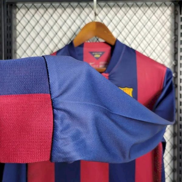 Barcelona 2014/15 Home Long Sleeves Retro Jersey - Image 9