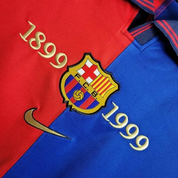 Barcelona 1899/1999 100Th Anniversary Edition Long Sleeves Retro Jersey - Image 6
