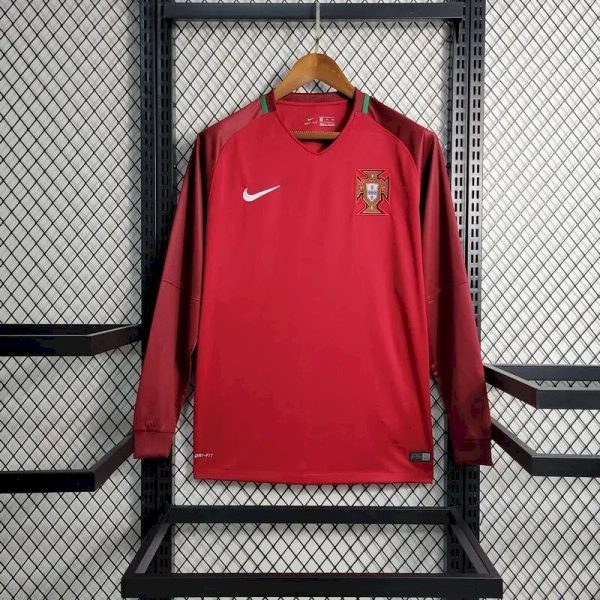 Portugal 2016/17 Home Long Sleeves Retro Jersey