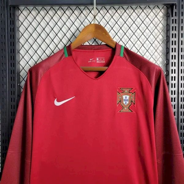 Portugal 2016/17 Home Long Sleeves Retro Jersey - Image 2