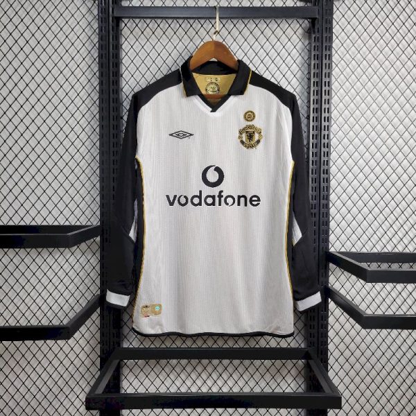 Manchester United 2001/02 Centenary Reversible Away And Third Long Sleeves Retro Jersey - Image 6
