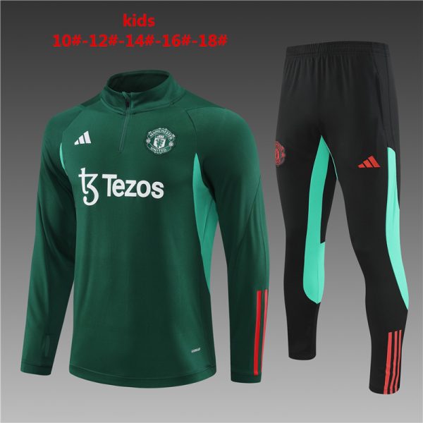 Manchester United 2023/24 Half-Zip Kids Sweater+Pant 14001