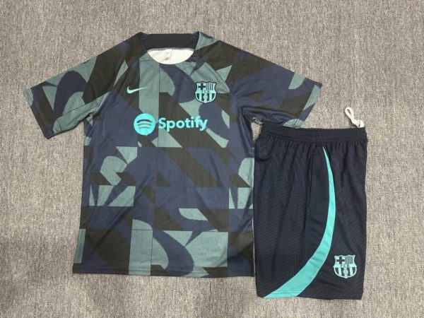 Barcelona 2023/24 Training Kids Jersey+Short 14001 - Image 2